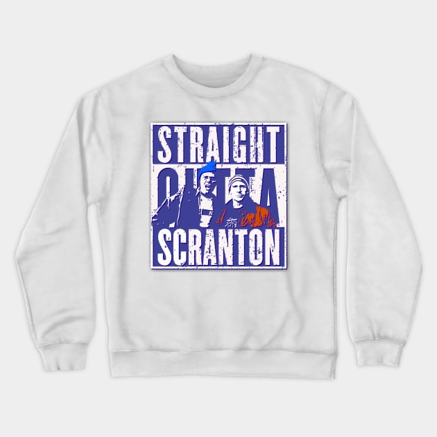 The Straight Outta Scranton - Lazy Scranton-The Office 2022 Crewneck Sweatshirt by IanMitchellart